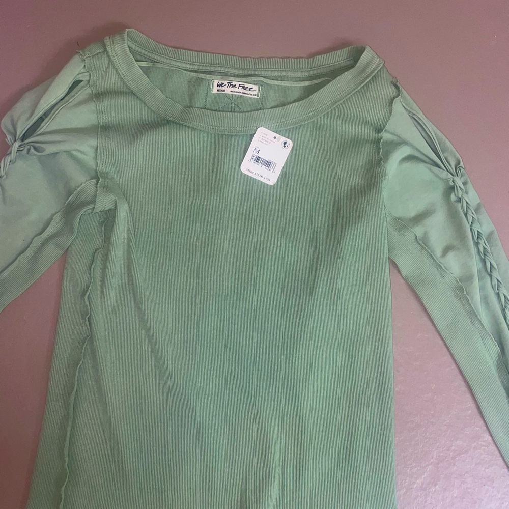 NWT we the free long sleeve blouse